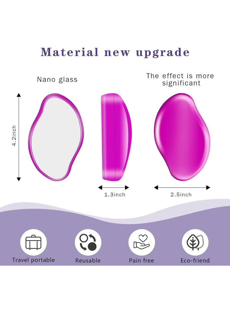 مزيل شعر كريستالي للنساء والرجال، أداة سحرية لإزالة الشعر غير المؤلمة، قابلة لإعادة الاستخدام، لإزالة الشعر من الظهر والذراعين والساقين (لون الخزامى). - Image 3